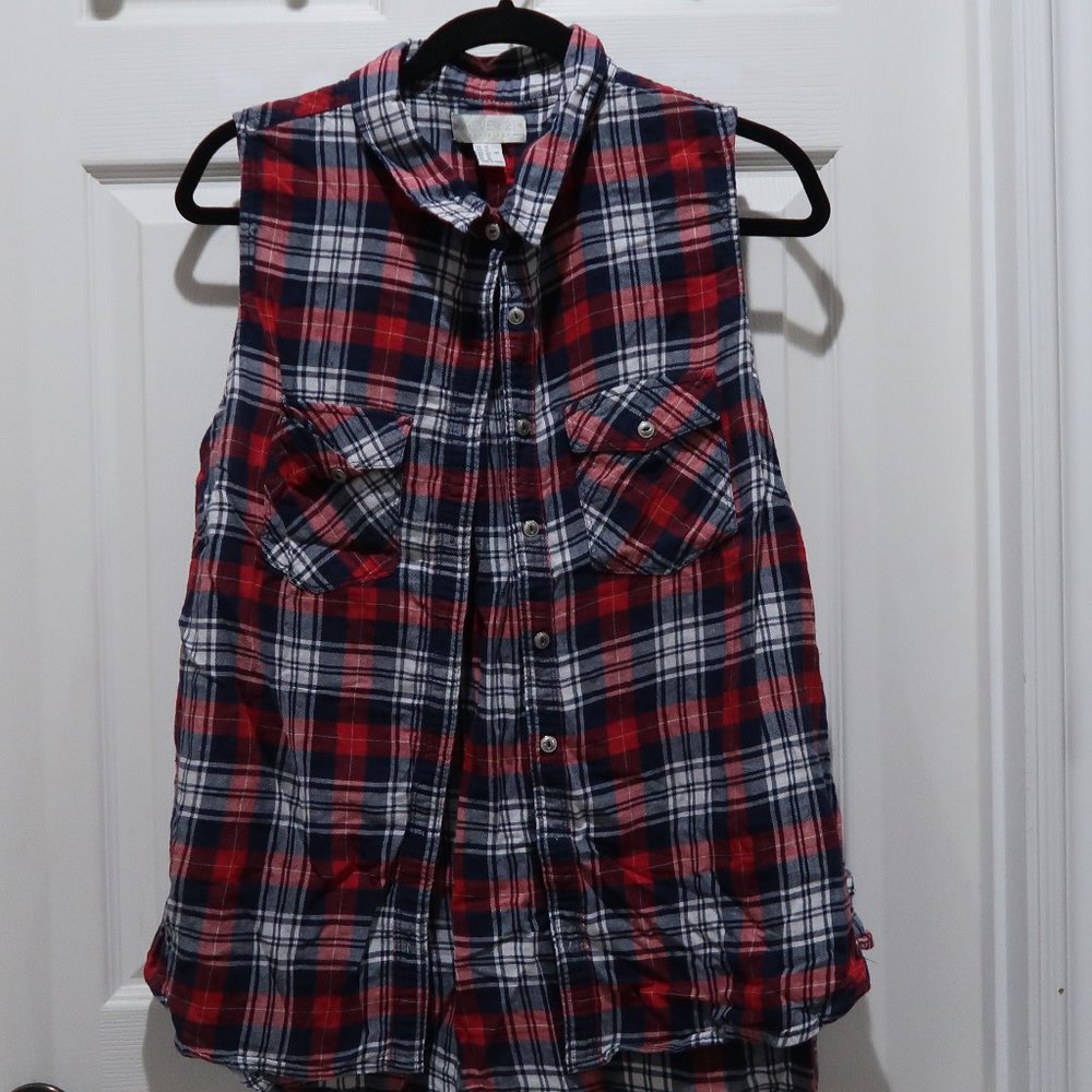 Forever 21 Plus Flannel Tank